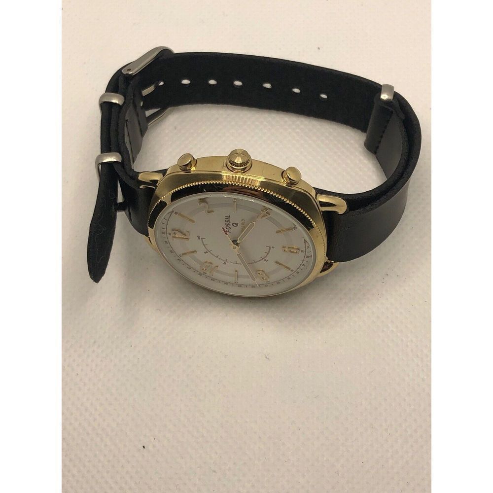 Fossil Q FTW1201 Women's Black Leather Analog Dial Wrist Hybrid Smart Watch HK13 - Picture 7 of 9